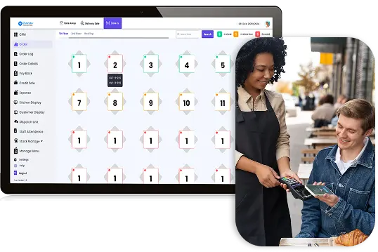 bakery pos system with table order management