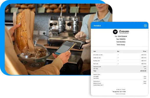 cloud pos for bakery and cafe with thermal printing